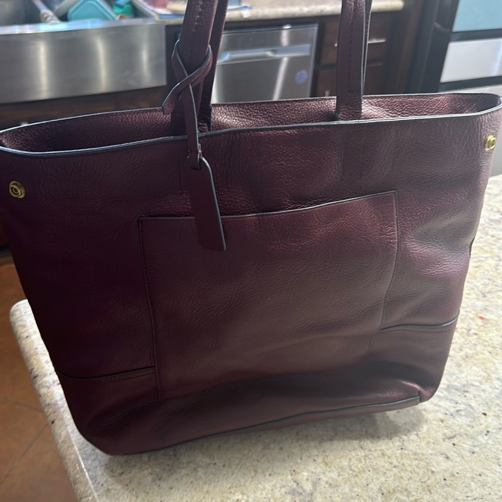 Mauve Lester j crew tote bag